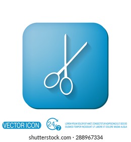 scissors sign. barbershop. symbol of hair and beauty salon