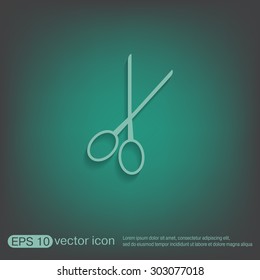 scissors sign. barbershop. symbol of hair and beauty salon