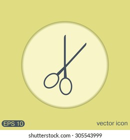 scissors sign. barbershop. symbol of hair and beauty salon