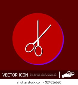 scissors sign. barbershop. symbol of hair and beauty salon