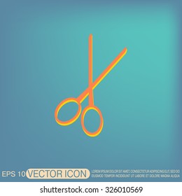 scissors sign. barbershop. symbol of hair and beauty salon