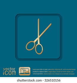scissors sign. barbershop. symbol of hair and beauty salon