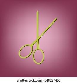 scissors sign. barbershop. symbol of hair and beauty salon