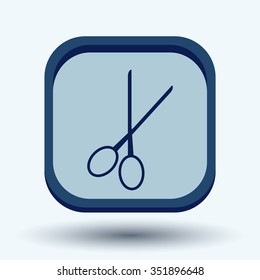 scissors sign. barbershop. symbol of hair and beauty salon