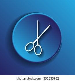 scissors sign. barbershop. symbol of hair and beauty salon