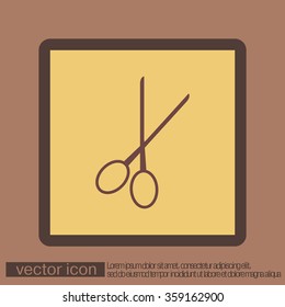 scissors sign. barbershop. symbol of hair and beauty salon