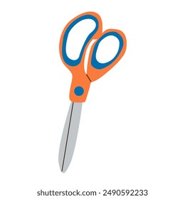 Scissors Sign Emoji Icon Illustration. Tool Cut Vector Symbol Emoticon Design Scrapbook Clip Art. Vector flat doodle illustration , back to school .