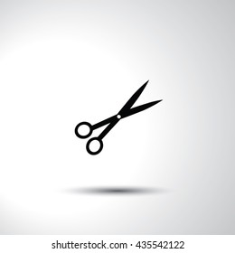 Scissors sign flat icon illustration