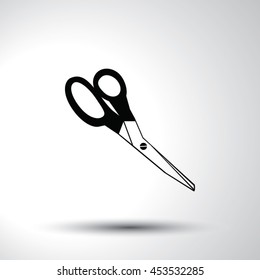Scissors sign flat icon illustration