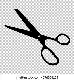 Scissors sign. Flat style icon on transparent background