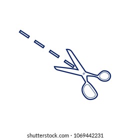 Scissors sign illustration. Vector. Flat style black icon on white.
