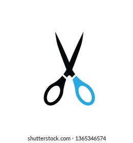 Scissors Sign Vector Icon Flat Design 