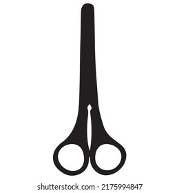 Scissors silhouette black and white