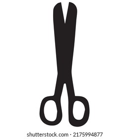 Scissors silhouette black and white