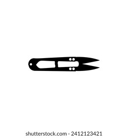 Scissors Silhouette, Flat Style, can use for Pictogram, Art Illustration, Website, Apps, Logo Type or Graphic Design Element. Vector Illustration