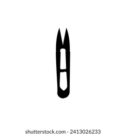 Scissors Silhouette, Flat Style, can use for Pictogram, Art Illustration, Website, Apps, Logo Type or Graphic Design Element. Vector Illustration