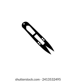 Scissors Silhouette, Flat Style, can use for Pictogram, Art Illustration, Website, Apps, Logo Type or Graphic Design Element. Vector Illustration