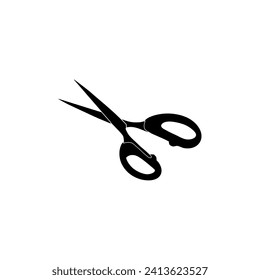 Scissors Silhouette, Flat Style, can use for Pictogram, Art Illustration, Website, Apps, Logo Type or Graphic Design Element. Vector Illustration