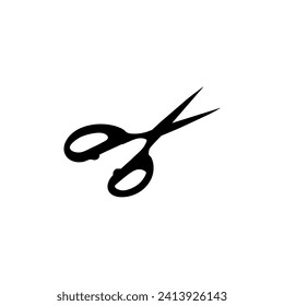 Scissors Silhouette, Flat Style, can use for Pictogram, Art Illustration, Website, Apps, Logo Type or Graphic Design Element. Vector Illustration