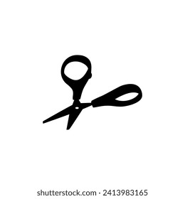 Scissors Silhouette, Flat Style, can use for Pictogram, Art Illustration, Website, Apps, Logo Type or Graphic Design Element. Vector Illustration