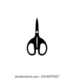 Scissors Silhouette, Flat Style, can use for Pictogram, Art Illustration, Website, Apps, Logo Type or Graphic Design Element. Vector Illustration