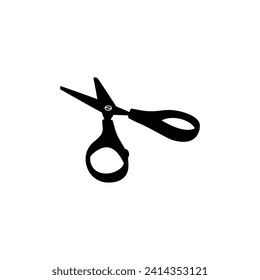 Scissors Silhouette, Flat Style, can use for Pictogram, Art Illustration, Website, Apps, Logo Type or Graphic Design Element. Vector Illustration