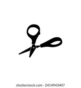 Scissors Silhouette, Flat Style, can use for Pictogram, Art Illustration, Website, Apps, Logo Type or Graphic Design Element. Vector Illustration