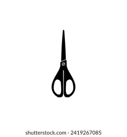Scissors Silhouette, Flat Style, can use for Pictogram, Art Illustration, Website, Apps, Logo Type or Graphic Design Element. Vector Illustration