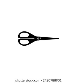 Scissors Silhouette, Flat Style, can use for Pictogram, Art Illustration, Website, Apps, Logo Type or Graphic Design Element. Vector Illustration