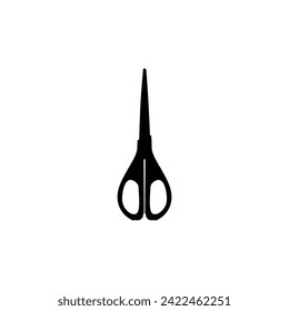Scissors Silhouette, Flat Style, can use for Pictogram, Art Illustration, Website, Apps, Logo Type or Graphic Design Element. Vector Illustration