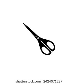 Scissors Silhouette, Flat Style, can use for Pictogram, Art Illustration, Website, Apps, Logo Type or Graphic Design Element. Vector Illustration