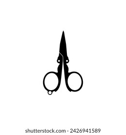 Scissors Silhouette, Flat Style, can use for Pictogram, Art Illustration, Website, Apps, Logo Type or Graphic Design Element. Vector Illustration