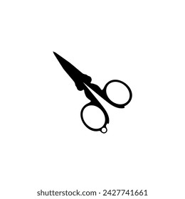 Schere Silhouette, flacher Stil, kann für Piktogramm, Kunst-Illustration, Website, Apps, Logo-Typ oder Grafik-Design-Element verwendet werden. Vektorgrafik