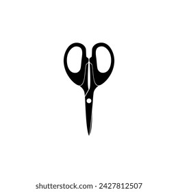 Scissors Silhouette, Flat Style, can use for Pictogram, Art Illustration, Website, Apps, Logo Type or Graphic Design Element. Vector Illustration