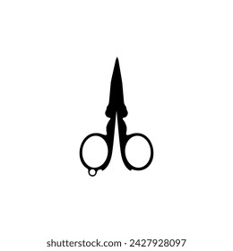 Schere Silhouette, flacher Stil, kann für Piktogramm, Kunst-Illustration, Website, Apps, Logo-Typ oder Grafik-Design-Element verwendet werden. Vektorgrafik