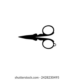 Scissors Silhouette, Flat Style, can use for Pictogram, Art Illustration, Website, Apps, Logo Type or Graphic Design Element. Vector Illustration