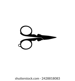 Scissors Silhouette, Flat Style, can use for Pictogram, Art Illustration, Website, Apps, Logo Type or Graphic Design Element. Vector Illustration