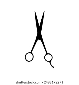 Scissors Silhouette, Flat Style, Can use for Pictogram, Art Illustration, Website, Apps, Logo Type or Graphic Design Element. Vector Illustration
