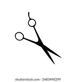 Scissors Silhouette, Flat Style, Can use for Pictogram, Art Illustration, Website, Apps, Logo Type or Graphic Design Element. Vector Illustration