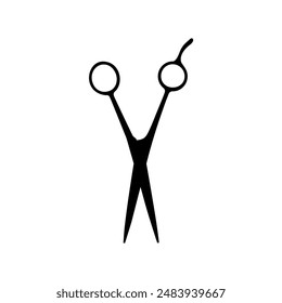 Scissors Silhouette, Flat Style, Can use for Pictogram, Art Illustration, Website, Apps, Logo Type or Graphic Design Element. Vector Illustration