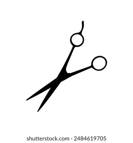 Schere Silhouette, Flacher Stil, Kann für Piktogramm, Kunstdarstellung, Website, App, Logo-Typ oder Grafikdesign-Element verwendet werden. Vektorillustration