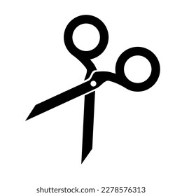 Scissors silhouette icon. Cutting tool. Vector.