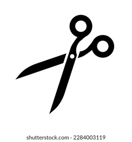 Scissors silhouette icon. Cutting. Vector.