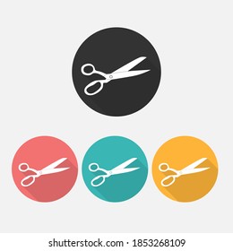 Scissors silhouette Icon Isotared on White Background. Vector Illustration EPS10