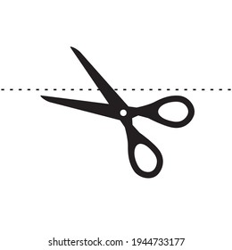 Scissors silhouette icon vector illustration