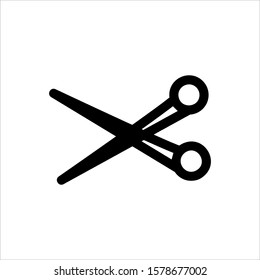 scissors silhouette icon white background