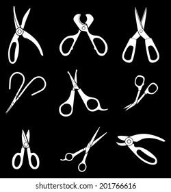 Scissors Silhouette Icons