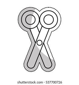 scissors silhouette isolated icon vector illustration design