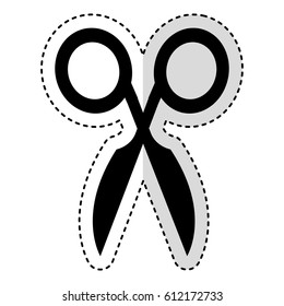 scissors silhouette isolated icon vector illustration design