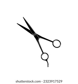 Scissors Silhouette for Pictogram, Art Illustration, Website, Apps, Logo Type or Graphic Design Element. Vector Illustration